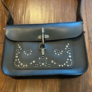NWT Black Leather Lucky Brand Stud Purse